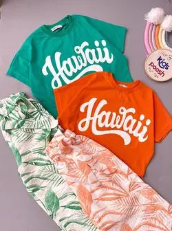 کراپ و شلوار هاوایی