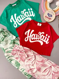 کراپ و شلوار هاوایی