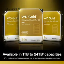 هارد دیسک سرور اینترنال وسترن دیجیتال 1 ترابایت گلد Gold Western Digital Gold ‎WD1005FBYZ 1TB Data Center Internal Hard Drive