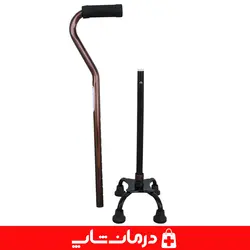 عصا چهار پایه بریو brio عصای ۴ پایه فلزی قابل تنظیم