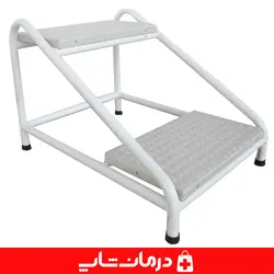 پله کنار تخت بیمار مدل 2 پله کنار تخت بیمارستانی زیرپایی فلزی