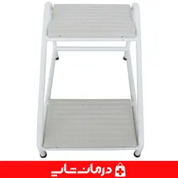 پله کنار تخت بیمار مدل 2 پله کنار تخت بیمارستانی زیرپایی فلزی