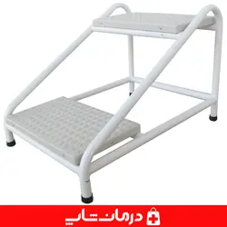 پله کنار تخت بیمار مدل 2 پله کنار تخت بیمارستانی زیرپایی فلزی