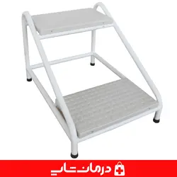 پله کنار تخت بیمار مدل 2 پله کنار تخت بیمارستانی زیرپایی فلزی