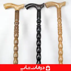 عصا چوبی کد ۱۰ چوب گردو عصا پیاده روی چوبی سالمندان