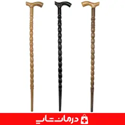 عصا چوبی کد ۱۰ چوب گردو عصا پیاده روی چوبی سالمندان