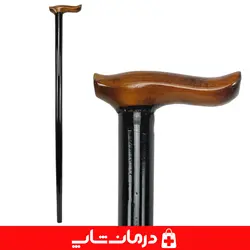عصا پیاده روی چوبی جنس چوب سفید عصای چوبی دسته گرکی