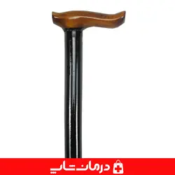 عصا پیاده روی چوبی جنس چوب سفید عصای چوبی دسته گرکی
