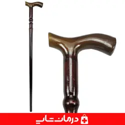 عصای چوبی طرح دار سالمندان عصا چوب گردو عصا پیاده روی