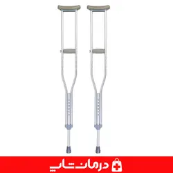 عصا زیر بغل آلومینیومی عصای پین دار قابل تنظیم ۲ عددی
