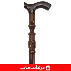 عصای چوبی کد 09 چوب گردو عصا پیاده روی چوبی