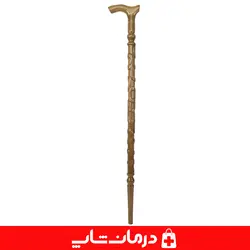 عصا چوبی سالمند چوب گردو عصای پیاده روی چوبی طرحدار طرح المپیک