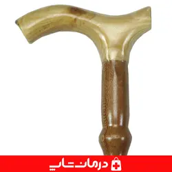 عصا چوبی سالمند چوب گردو عصای پیاده روی چوبی طرحدار طرح المپیک