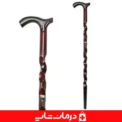 عصا چوبی سالمندان عص چوبی چوب سفید طرح دار