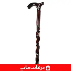 عصا چوبی سالمندان عص چوبی چوب سفید طرح دار
