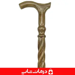 عصا چوبی طرحدار چوب گردو عصای پیاده روی چوبی