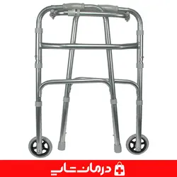 واکر تاشو حلزونی چرخ دار فلزی قابل تنظیم ارتفاع واکر چرخدار