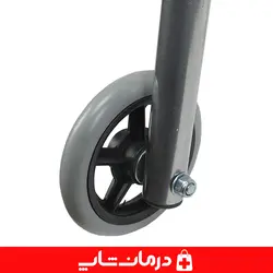 واکر تاشو حلزونی چرخ دار فلزی قابل تنظیم ارتفاع واکر چرخدار