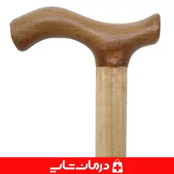 عصای چوبی کد 11 عصا چوبی سامندی عصا پیاده روی چوب سفید