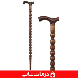 عصا چوبی کد 14 چوب گردو عصای چوبی پیاده روی سالمندان