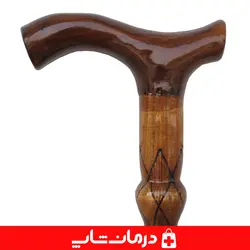 عصا چوبی کد 14 چوب گردو عصای چوبی پیاده روی سالمندان