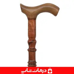 عصای چوبی کد 13 چوب گردو عصا چوبی طرحدار سالمند