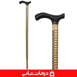 عصای چوبی پیاده روی چوب سفید عصا چوبی کد ۱۸ قد ۹۳ سانت