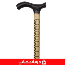 عصای چوبی پیاده روی چوب سفید عصا چوبی کد ۱۸ قد ۹۳ سانت