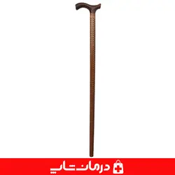 عصای چوبی پیاده روی چوب سفید عصا چوبی کد ۱۸ قد ۹۳ سانت