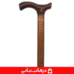 عصای چوبی پیاده روی چوب سفید عصا چوبی کد ۱۸ قد ۹۳ سانت