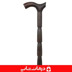 عصا پیاده روی چوبی کد 19 عصا چوبی طرحدار چوب سفید