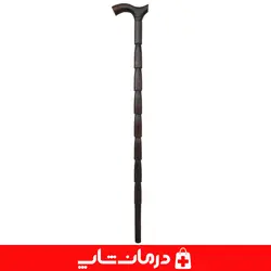 عصا پیاده روی چوبی کد 19 عصا چوبی طرحدار چوب سفید