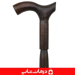 عصا پیاده روی چوبی کد 19 عصا چوبی طرحدار چوب سفید