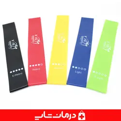 کش پیلاتس لاتکس باند بسه 5 عددی کش لوپ fit simplify