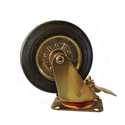 چرخ مخزن رینگ فلزی گردان ترمزدار پی وی سی