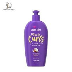 شیر موی گره باز کن بعد از حمام برند Aussie حجم 200میل Aussie Miracle Curls Leave-In Detangling Milk