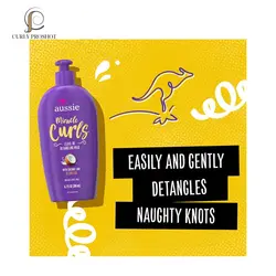 شیر موی گره باز کن بعد از حمام برند Aussie حجم 200میل Aussie Miracle Curls Leave-In Detangling Milk