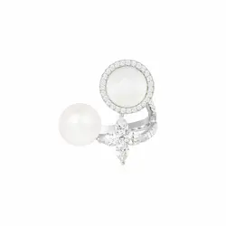 انگشتر صدف سفید نقره R1300