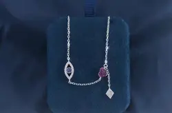 پابند نقره چشم نظر P190