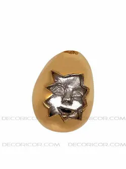 گوشواره نامتقارن تخم مرغ و نوزاد نقره E746