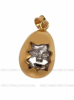 گردنبند نوزاد و تخم مرغ نقره با زنجیر N551