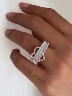 انگشتر نقره کمربند قلب R943