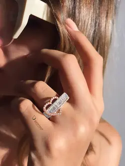 انگشتر نقره کمربند قلب R943