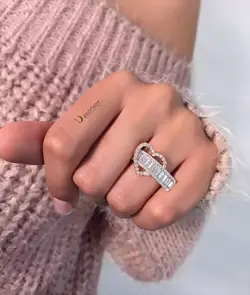 انگشتر نقره کمربند قلب R943