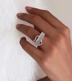 انگشتر نقره کمربند قلب R943
