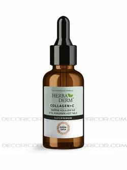 سرم جوانساز کلاژن و ویتامین C برند Herbaderm 30ML