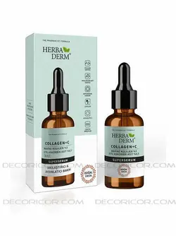 سرم جوانساز کلاژن و ویتامین C برند Herbaderm 30ML