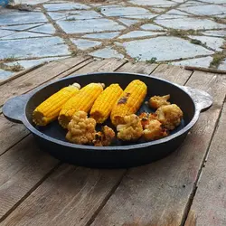 ماهیتابه چدنی (چدن خالص بدون روکش شیمیایی چدن روسی تابه ماهی تابه چدنی روسی)