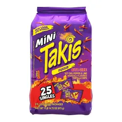 چیپس تاکیس لیمو و فلفل 25 عددی