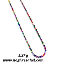 گردنبند تنیس نقره کد‌130